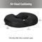 Mind Reader Donut Pillow Seat Cushion with Air-Cloud Technology, Tailbone, Hemorrhoid, Pregnancy Relief, Black